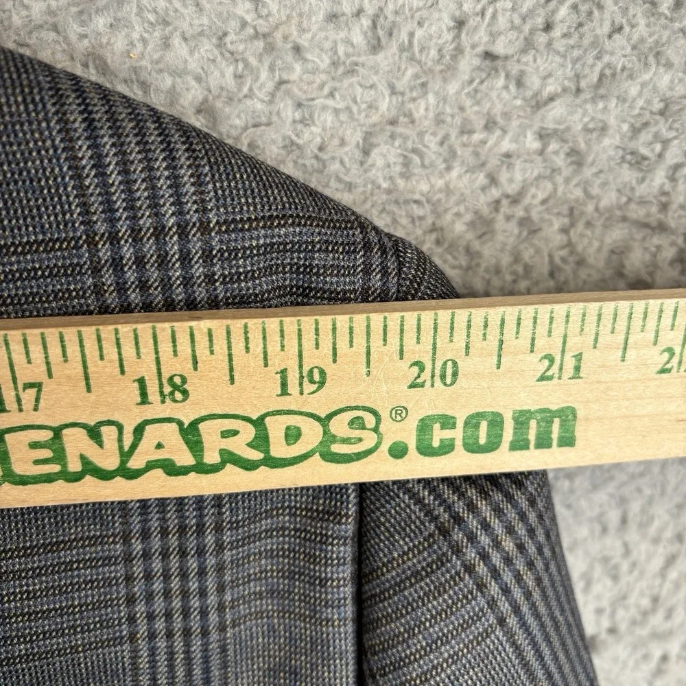 Pronto Uomo Platinum‎ Blazer Jacket Mens 46L Long Charcoal Glen Check Wool